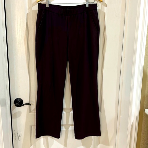 Eileen Fisher Size Medium washable crepe pant Color Cassis (dark purple). - Picture 6 of 8